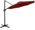 COSTWAY Sonnenschirm, Freischwinger-Sonnenschirm mit Kurbel, neigbarer Gartenschirm,