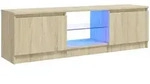 vidaXL TV-Schrank mit LED-Leuchten Sonoma-Eiche 120x30x35,5 cm