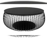 SalesFever Couchtisch &Oslash; 86 cm rund |10 mm starke Klarglasplatte | Gestell
