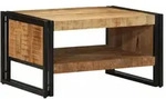 vidaXL Couchtisch 70x50x38 cm Raues Massivholz Mango