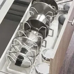 Yamazaki Home Kochtopf Deckelhalter Organizer Aufbewahrung f&uuml;r Topf und Deckel