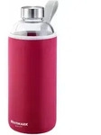 Westmark Trinkflasche Viva aus Glas 1 l, mit Cover, rot, 5274226R