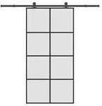vidaXL Schiebet&uuml;r mit Beschlag 102,5x205 cm ESG-Glas & Aluminium