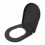 Relaxdays Toilettendeckel mit Absenkautomatik, Quick Release, 36 x 42 cm, Duroplast,