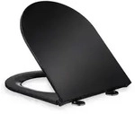 Relaxdays Toilettendeckel mit Absenkautomatik & Quick Release, 36 x 45 cm, Duroplast,