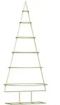 vidaXL Metall Weihnachtsbaum Gold 150 cm Pulverbeschichteter Stahl