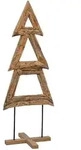 vidaXL Weihnachtsbaum mit St&auml;nder Braun 90 cm Massivholz Teak