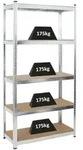 PROREGAL Schwerlastregal Ragnar | HxBxT 180x90x40 cm | Fachlast 175kg | Verzinkt