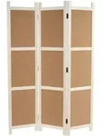 Mendler Paravent HWC-G52, Raumteiler Trennwand Sichtschutz, Pinnwand Kork ~ braun, 3