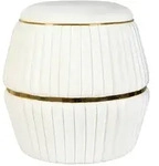 Kayoom Hocker Britteny 200 Elfenbein / Gold