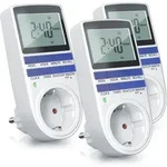 BEARWARE 3x Zeitschaltuhr, digital, 2,1` LCD-Display, max. 3680W, 10 Programme,