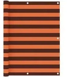 vidaXL Balkon-Sichtschutz Orange und Braun 120x500 cm Oxford-Gewebe