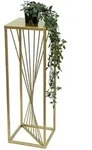 DanDiBo Blumenhocker Metall Gold Eckig 70 cm Blumenst&auml;nder Beistelltisch 96565