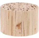 Relaxdays Blumenhocker, Holz, rund, naturbelassen, f&uuml;r Blument&ouml;pfe, Pflanzk&uuml;bel,