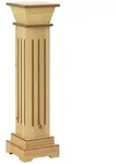 vidaXL Klassischer S&auml;ulen-Pflanzenst&auml;nder Helles Holz 17x17x66 cm