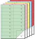 Sigel Bonbuch 1000 Abrisse A4 hoch 65g/qm 5 Farben sortiert 2x50 Blatt
