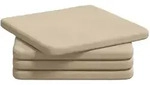 vidaXL Sitzkissen 4 stk. Mikrofaserstoff Creme 40 x 40 x 3 cm