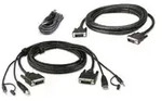 ATEN 2L-7D02UDX3 USB DVI-D Dual-Link Dual Display Secure KVM Kabel Set