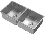 ML-Design Doppelsp&uuml;lbecken Edelstahl 81,5 &times; 40 cm &ndash; Rechteckige K&uuml;chensp&uuml;le mit