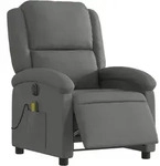 vidaXL Massagesessel Elektrisch Dunkelgrau Stoff