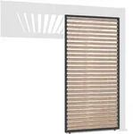 Weide Lamellenwand Holzoptik anthrazit Aluminium als Pergola Sichtschutzᅠ0.93 Meter