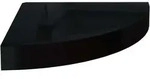 vidaXL Eck-Schweberegal Hochglanz-Schwarz 25x25x3,8 cm MDF