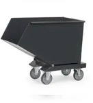 Fetra Kippmulde, HxLxB 1072x1374x730mm, 0, 45m3, Tragl. 750kg, Rollen und