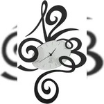 Arti & Mestieri - Robin - Wanduhr &Oslash;45 cm, Stahl schwarz, ger&auml;uschlos,