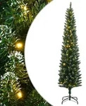 vidaXL K&uuml;nstlicher Weihnachtsbaum Schlank 150 LEDs 120 cm