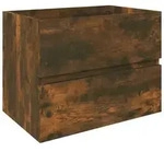 vidaXL Waschbeckenschrank R&auml;uchereiche 60x38,5x45 cm Holzwerkstoff
