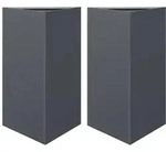 vidaXL Pflanzk&uuml;bel 2 Stk. Anthrazit Dreieckig 50x43x75 cm Stahl
