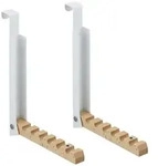Relaxdays T&uuml;rgarderobe klappbar 2x, zum Einh&auml;ngen, T&uuml;rhaken f&uuml;r 6 Kleiderb&uuml;gel,