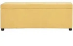 vidaXL Bank mit Staufach 116 cm Gelb Polyester