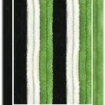 Arsvita Flauschvorhang 90x220 Unistreifen schwarz - gr&uuml;n - wei&szlig;