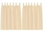 vidaXL Verdunkelungs-Vorh&auml;nge mit Ringen 2 pcs Creme 140 x 140 cm