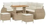 vidaXL Garten-Sofa-Set 8 pcs Beige Poly-Rattan