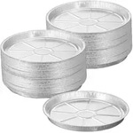 Relaxdays Aluschalen rund, 100er Set, HxD: 2,5 x 27,5 cm, Backform Linzertorte,