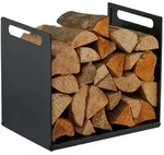 Relaxdays Kaminholzregal, Metall, modern, HBT: 35x40x30 cm, Brennholzregal Feuerholz,