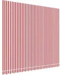 vidaXL Markisenbespannung Rot und Wei&szlig; Gestreift 4x3,5 m