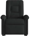vidaXL Elektrischer Massagesessel mit Aufstehhilfe Schwarz Stoff