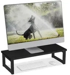Relaxdays Monitorst&auml;nder, ergonomische Bildschirmerh&ouml;hung f&uuml;r Schreibtisch, HBT: