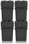 Set mit 4 KEDEN SORTIBOX M&uuml;lleimern f&uuml;r Recycling, schwarz, 100 l