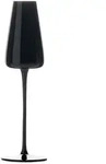 Intirilife 2x Champagner Glas mit modernen Design in Schwarz- 220 ml F&uuml;llmenge -