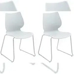 CLP 2er Set Stuhl Houma wei&szlig;