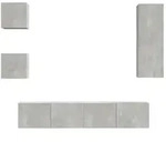 vidaXL 5-tlg. TV-Schrank-Set Betongrau Holzwerkstoff
