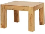 FineBuy Massiver Couchtisch 60 cm Holz Tisch Massiv Wohnzimmertisch...