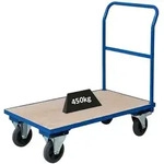 PROREGAL Profi Plattformwagen | HxBxT 102x60x98cm | Traglast 450kg | Lichtblau 