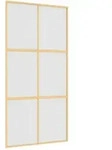 vidaXL Schiebet&uuml;r Golden 102,5x205 cm Matt ESG-Glas und Aluminium