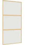 vidaXL Schiebet&uuml;r Golden 102,5x205 cm Matt ESG-Glas und Aluminium