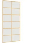 vidaXL Schiebet&uuml;r Golden 102,5x205 cm Matt ESG-Glas und Aluminium